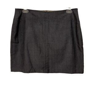 Vintage Old Navy Collection Blue Wool Blend Mini Skirt Size 14 Chambray Y2K